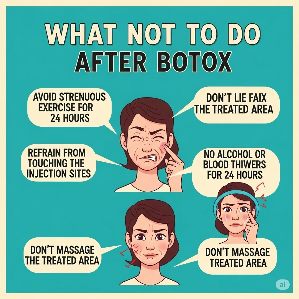 what not to do after Botox